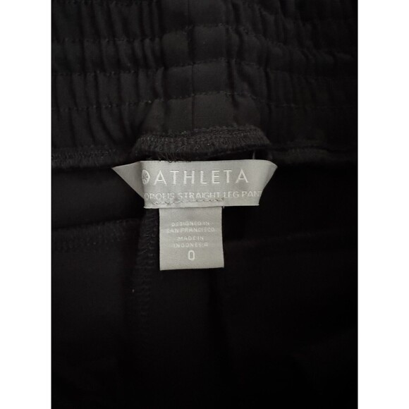 Athleta Black Metropolis Straight Leg Pants Workout Gym Hiking Size 0 - Picture 2 of 9